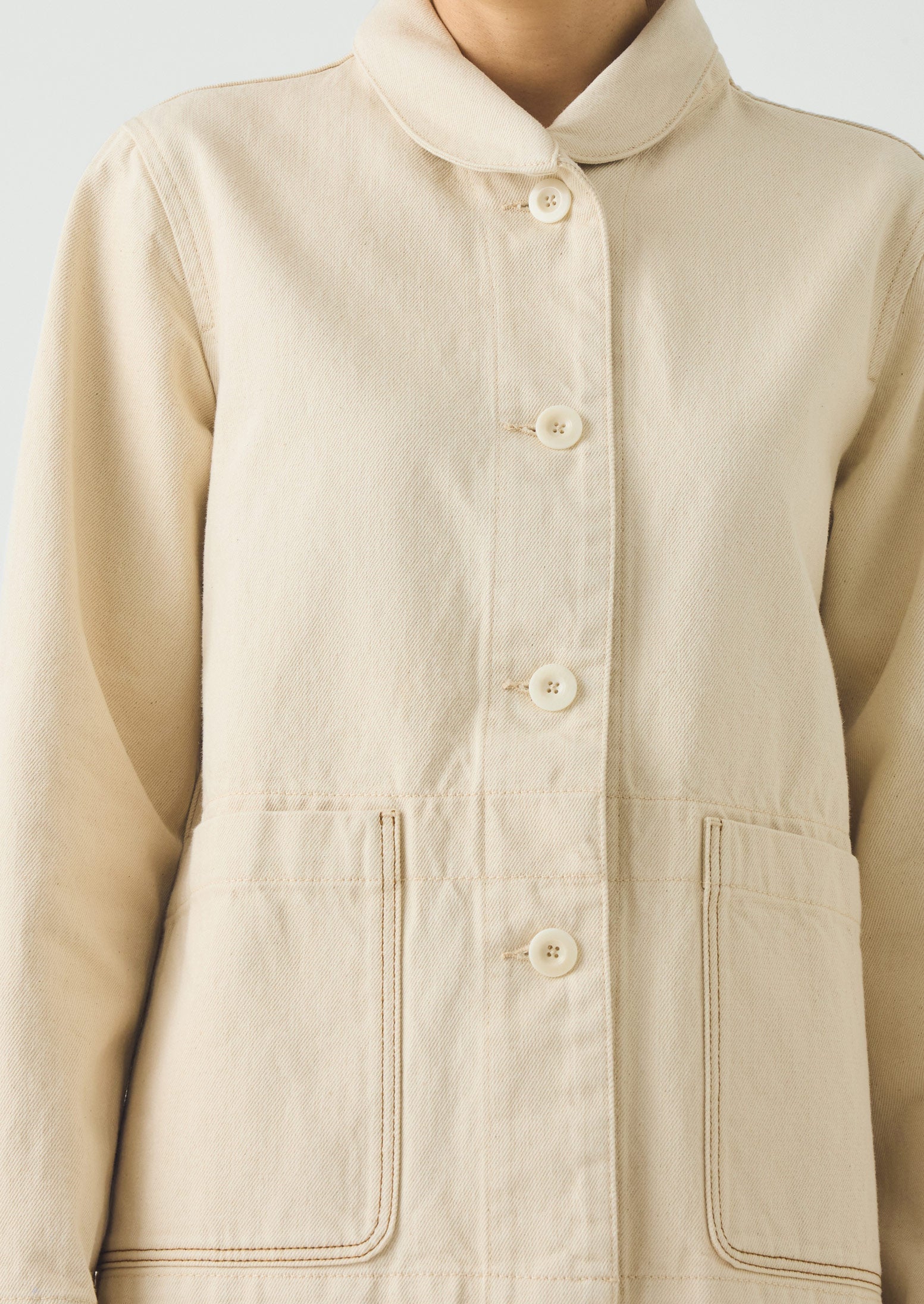 Hal Ecru Denim Workwear Jacket | Ecru | TOAST