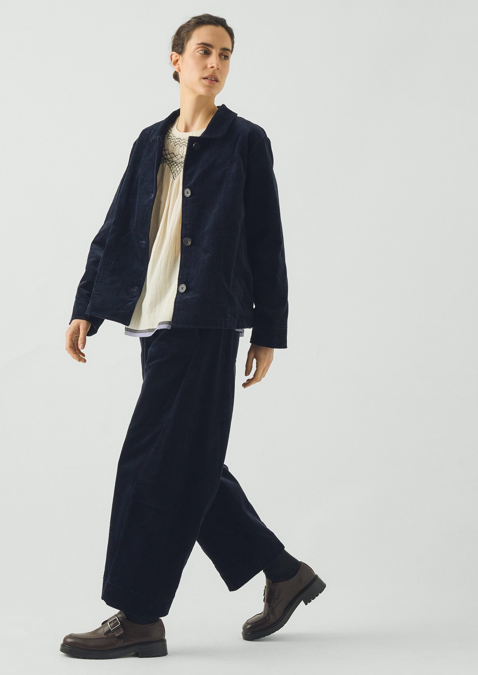 Cotton Cord Jacket | Dark Navy | TOAST