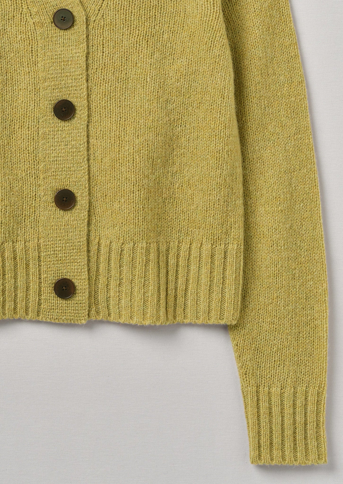 Kaia V-Neck Wool Cardigan | Verbena | TOAST