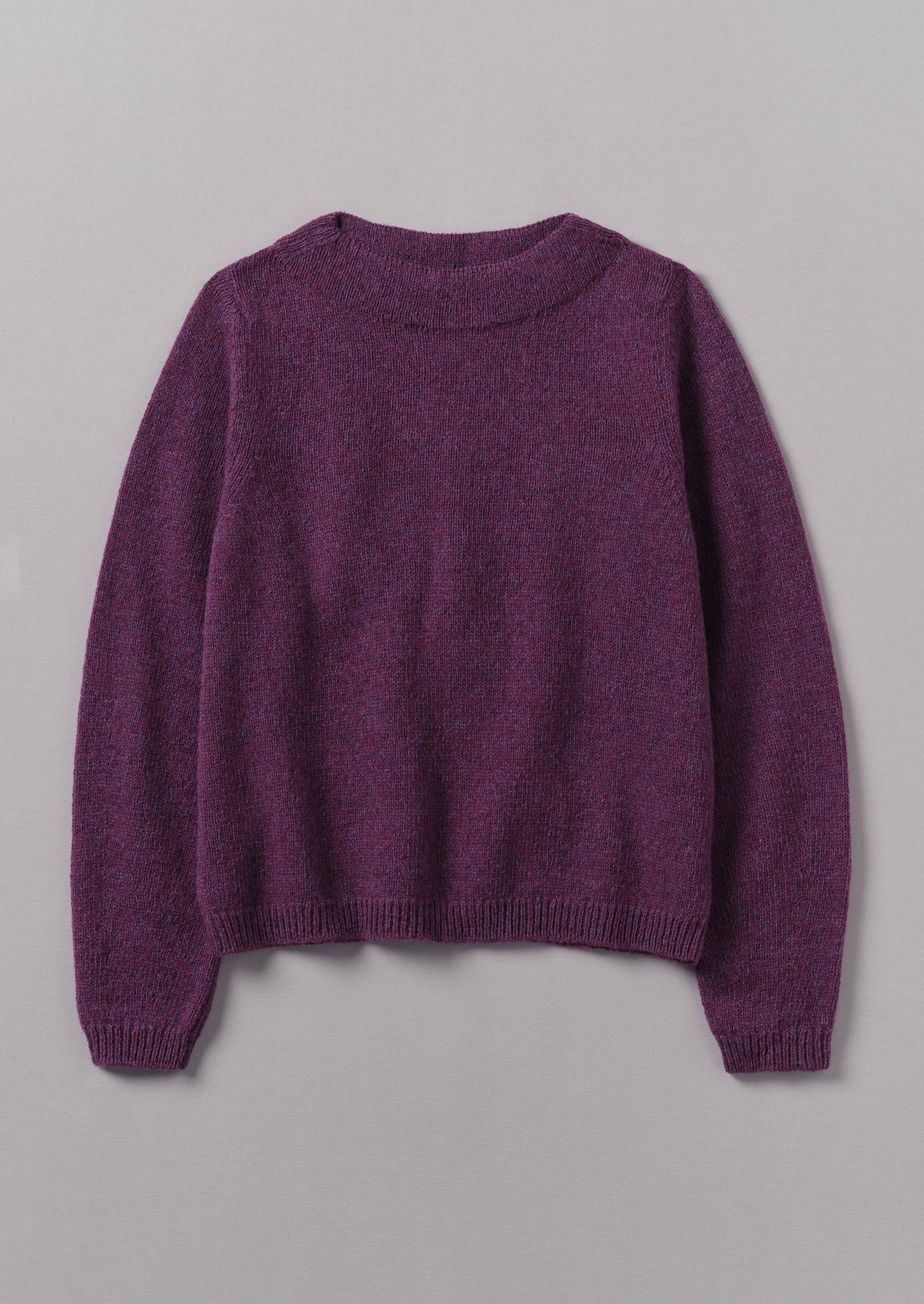 Boat Neck Wool Sweater | Amethyst