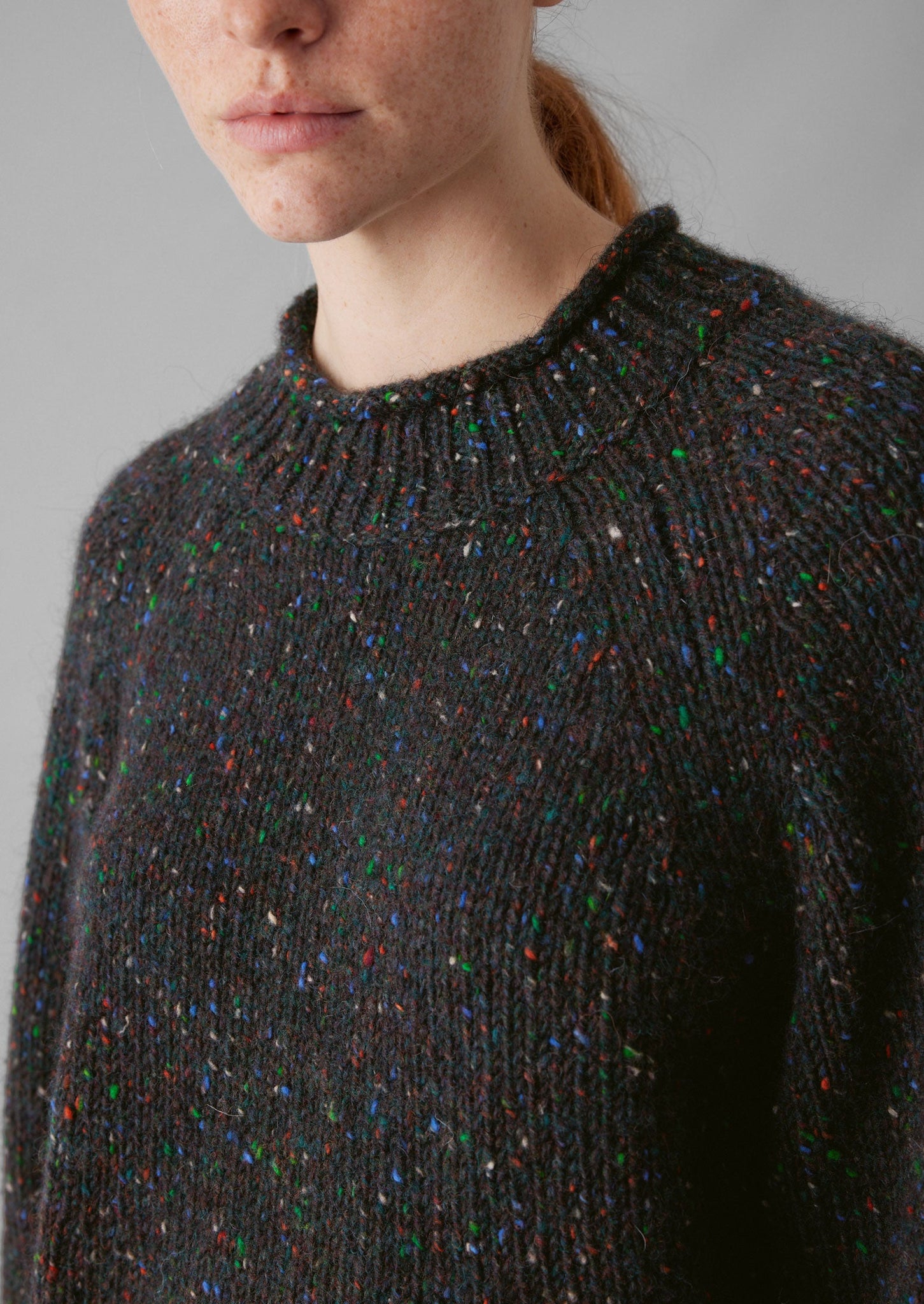 Orla Donegal Wool Sweater | Galaxy