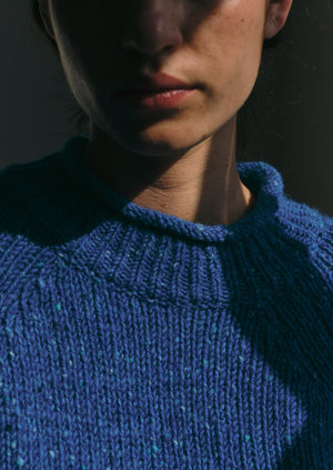 Orla Donegal Wool Sweater | Neptune Blue