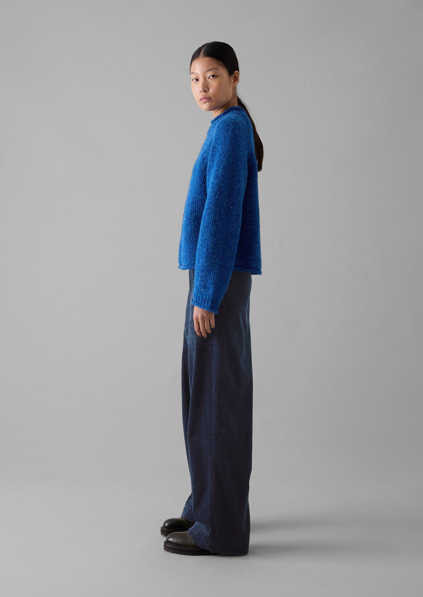 Orla Donegal Wool Sweater | Neptune Blue