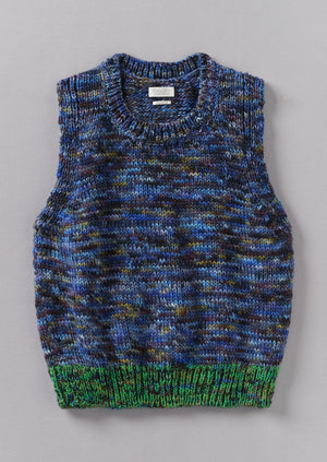 Space Dyed Wool Knitted Tank | Galaxy/Green