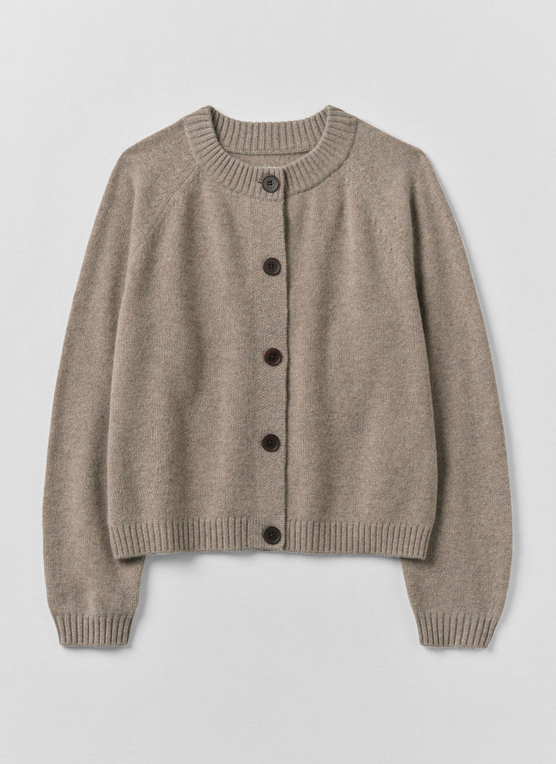 Eden Wool Cashmere Raglan Cardigan | Linseed