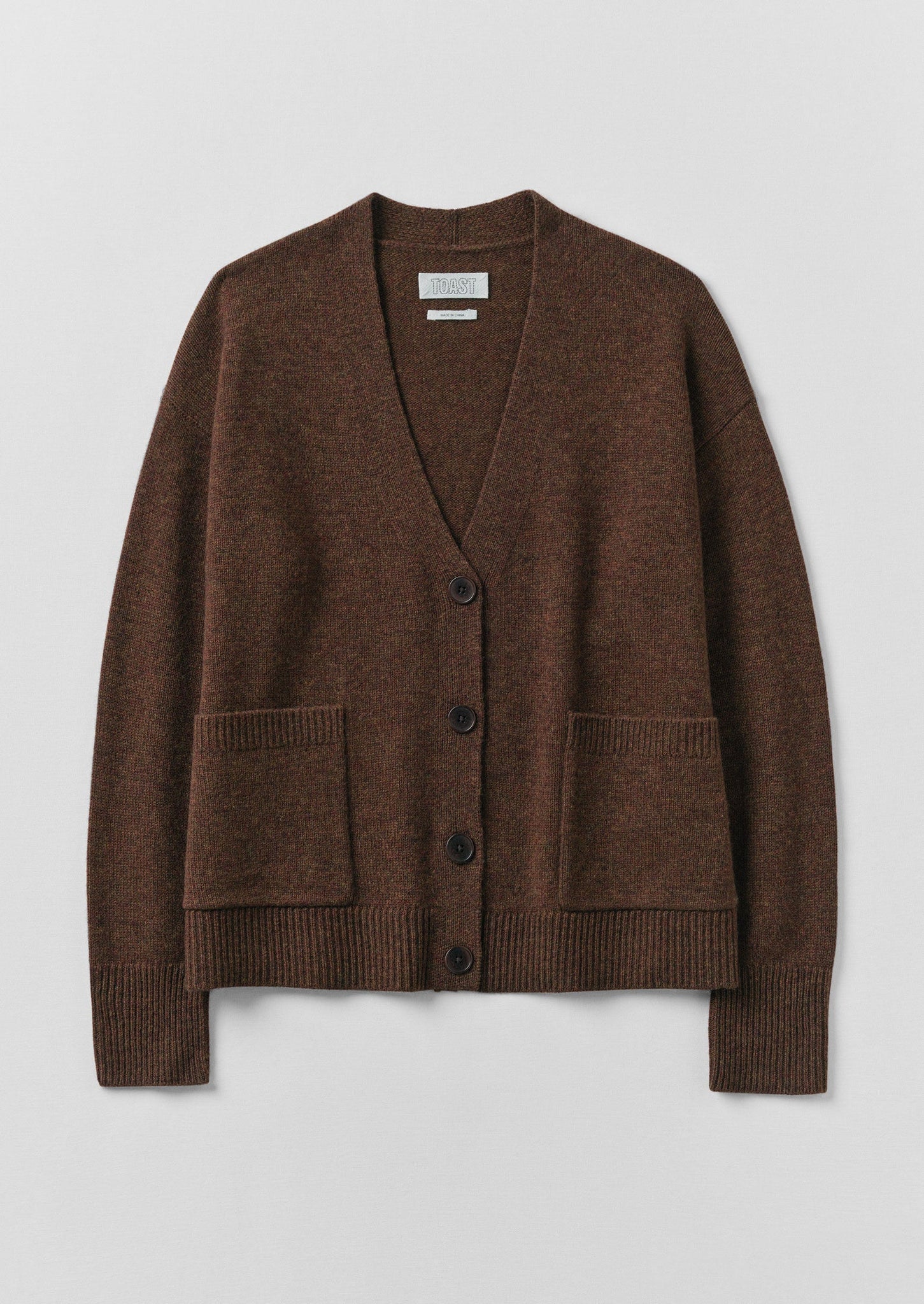 Ffion Wool Cashmere Boxy Cardigan | Pecan