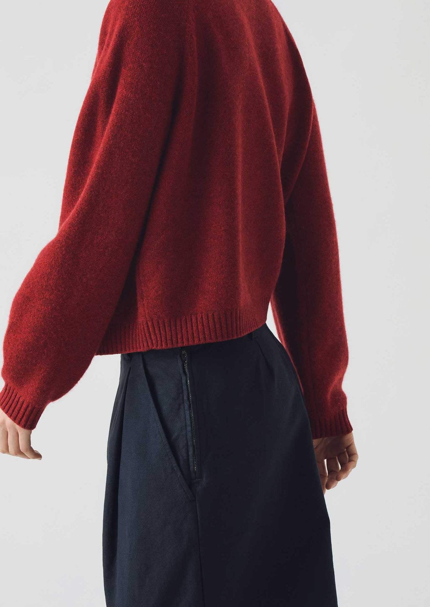 Eden Wool Cashmere Raglan Cardigan | Red Sorrel