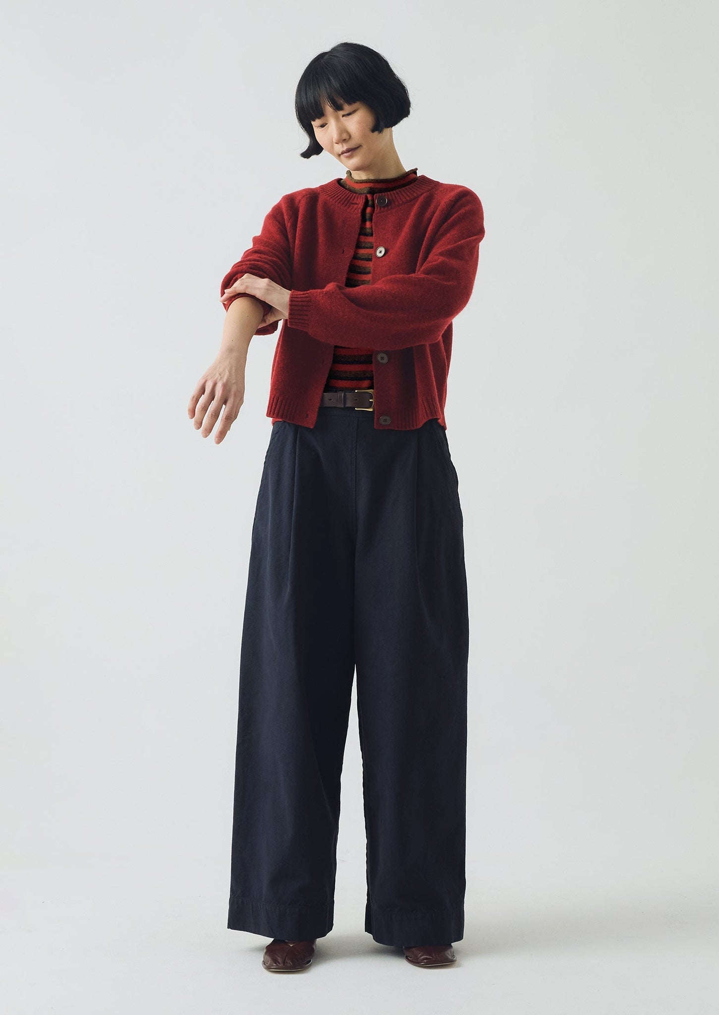 Eden Wool Cashmere Raglan Cardigan | Red Sorrel