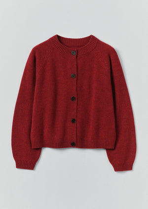 Eden Wool Cashmere Raglan Cardigan | Red Sorrel | TOAST