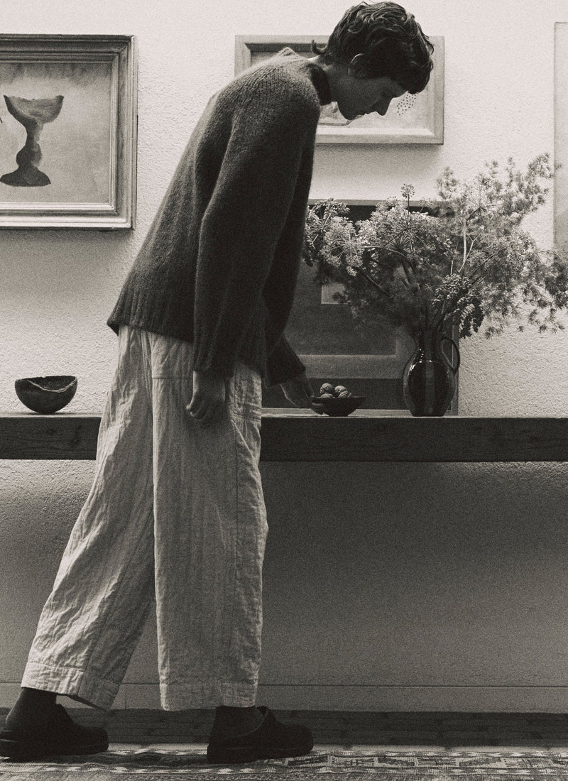 Lofty Alpaca High Neck Sweater | Olive