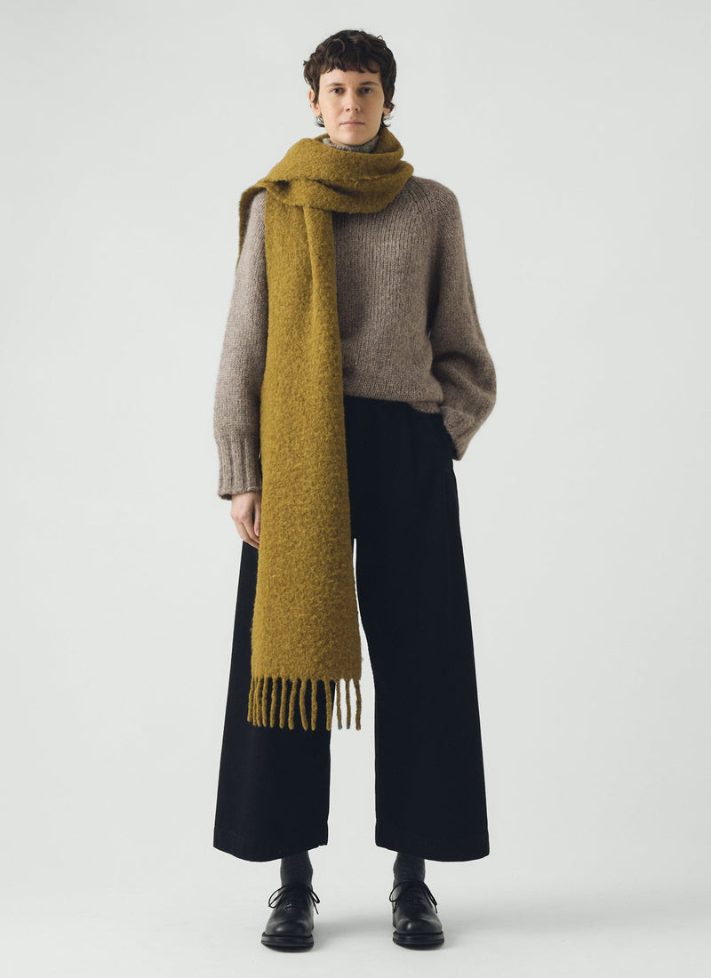 Lofty Alpaca High Neck Sweater | Stone