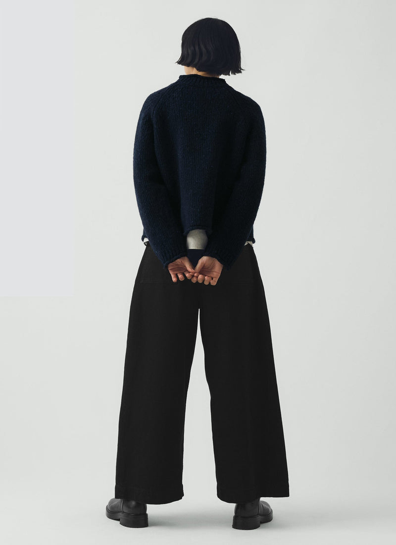 Orla Donegal Wool Sweater | Navy