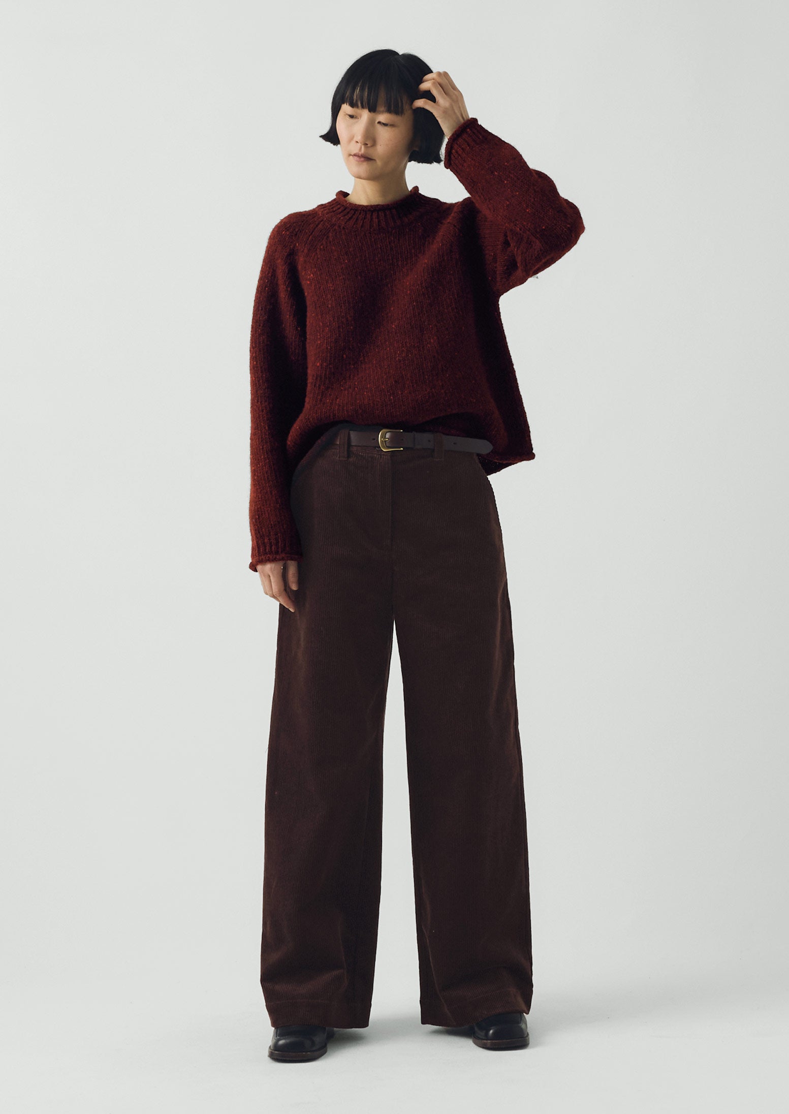 Orla Donegal Wool Sweater | Bordeaux | TOAST
