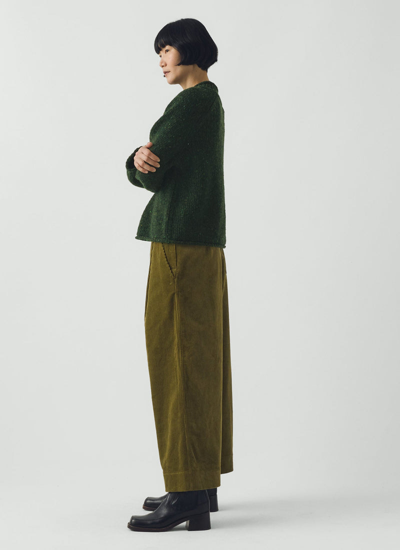 Orla Donegal Wool Sweater | Emerald