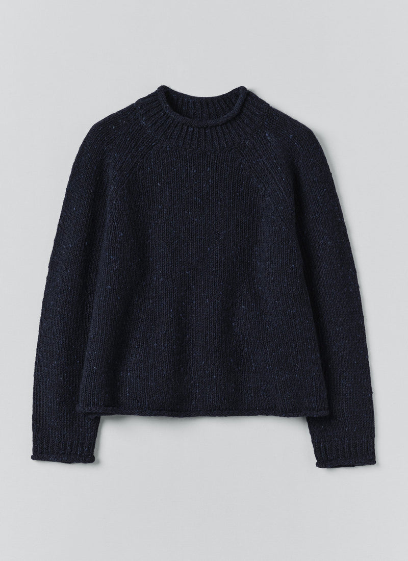 Orla Donegal Wool Sweater | Navy