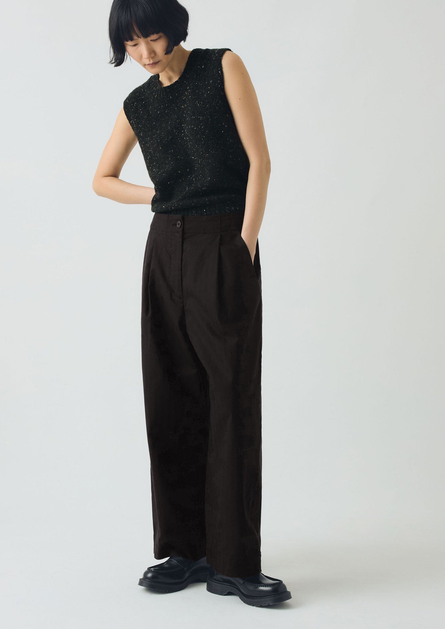 Donegal Merino Tank | Graphite