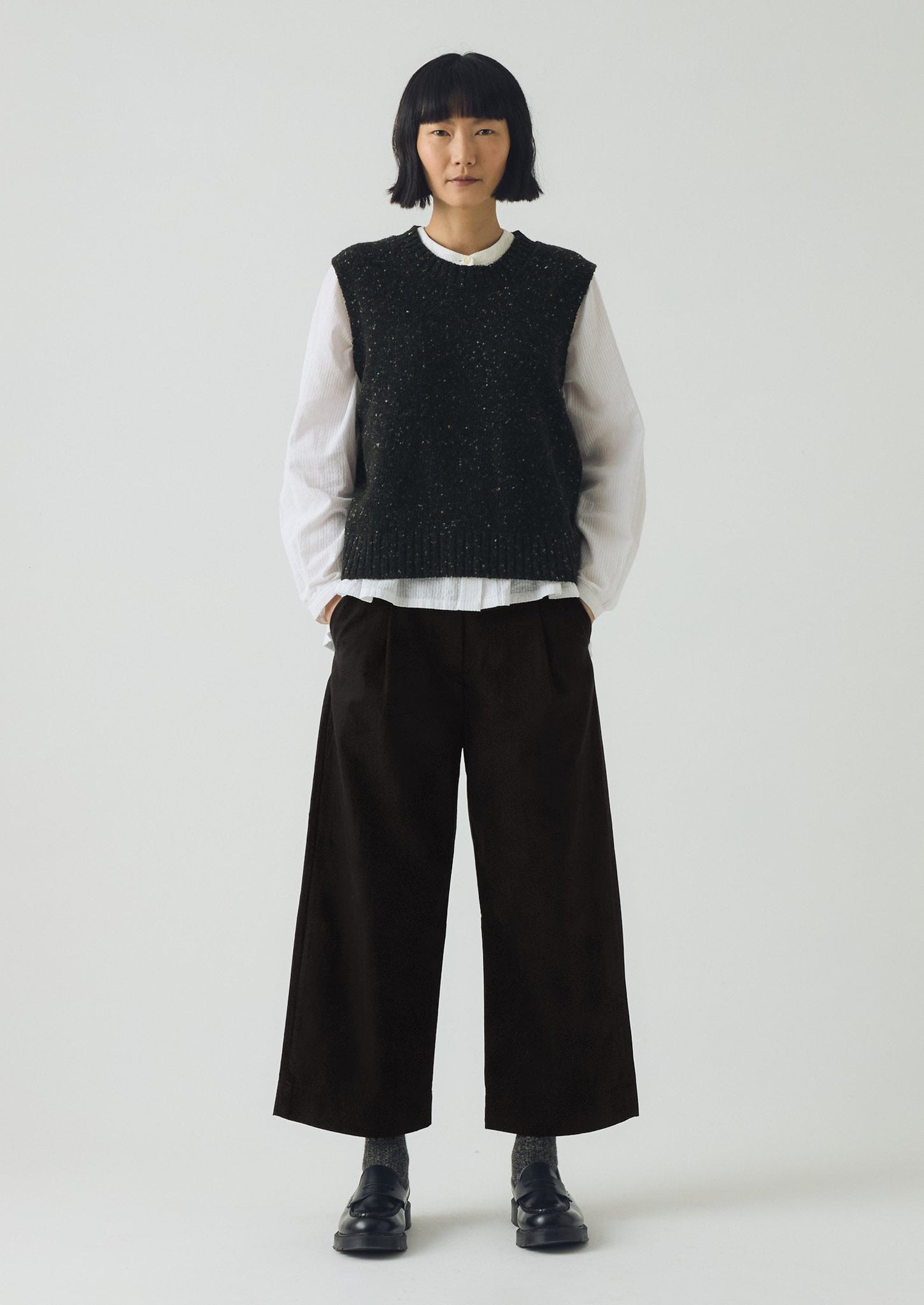 Donegal Merino Tank | Graphite