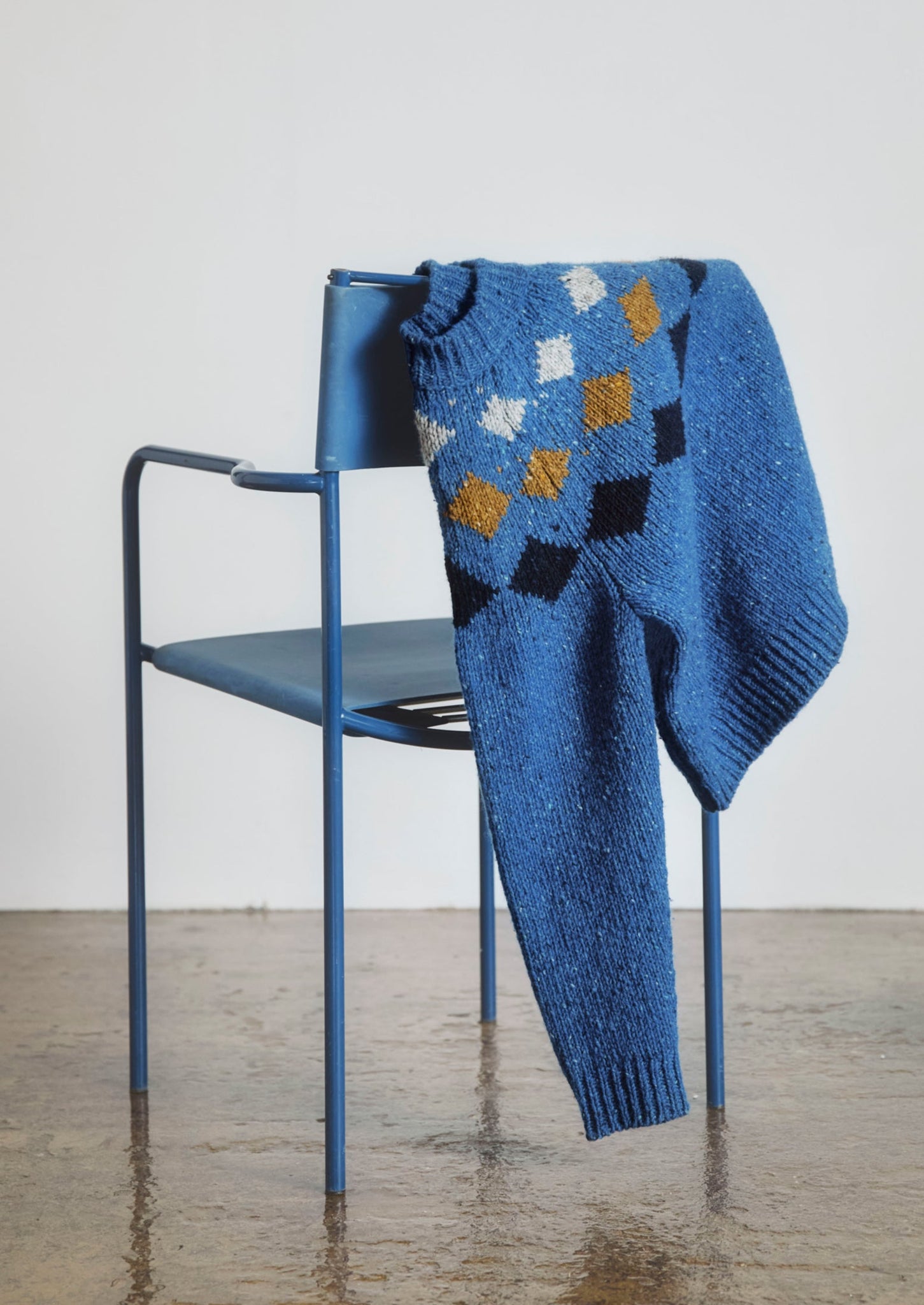 Donegal Diamond Yoke Sweater | Blue Multi