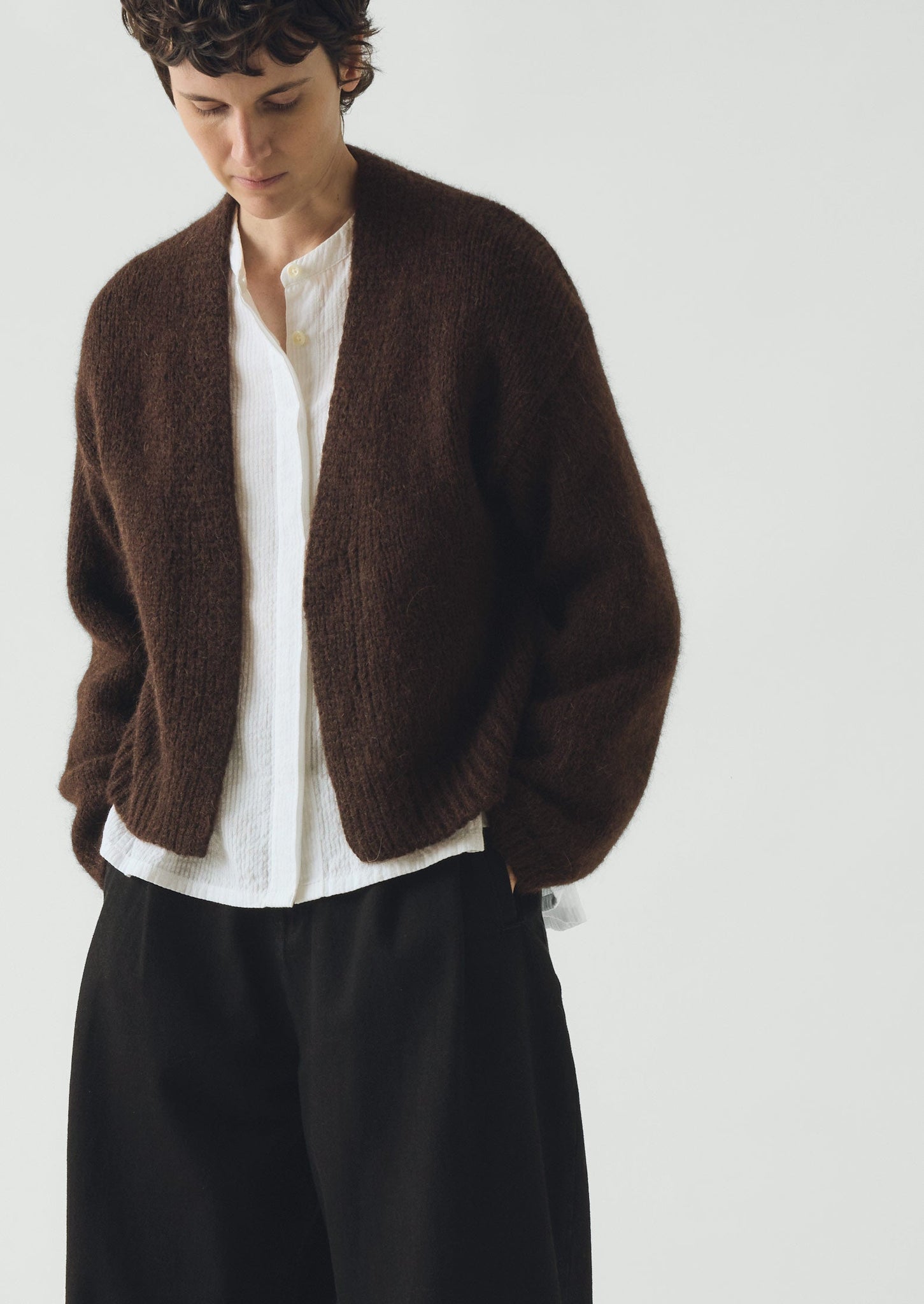 Lofty Alpaca Blend Cardigan | Chestnut | TOAST