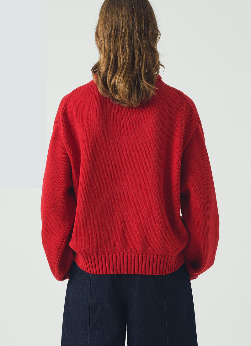 Cotton High Neck Sweater | Hawthorn