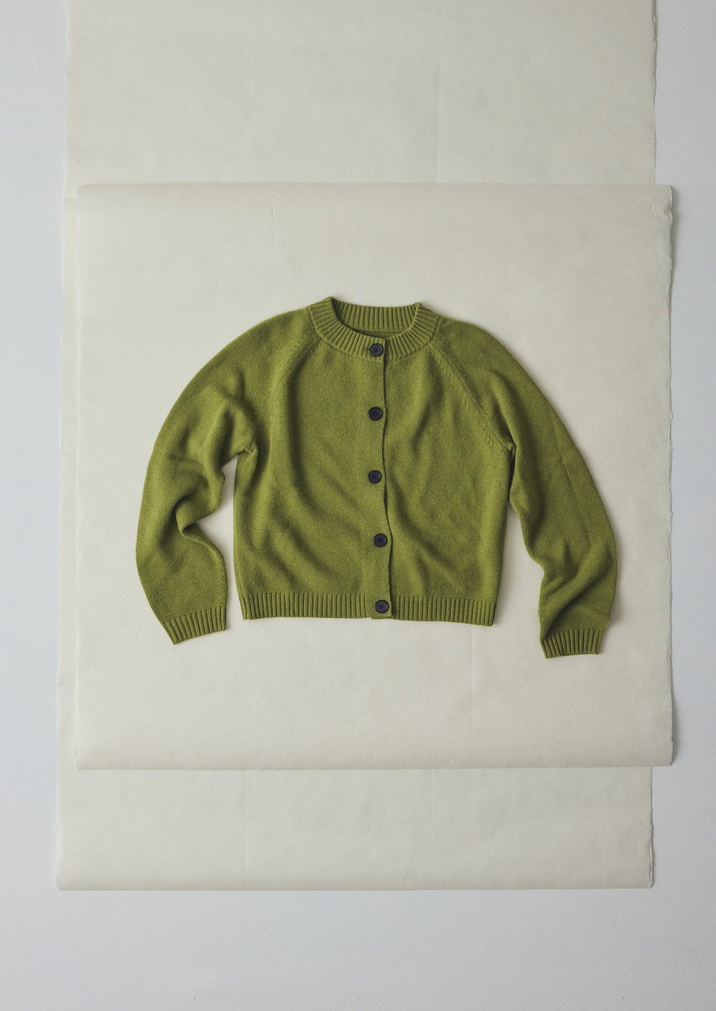 Eden Wool Cashmere Raglan Cardigan | Soft Green