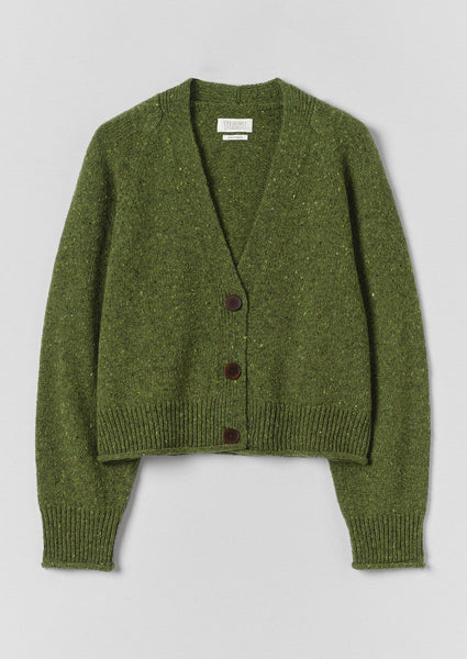 Donegal Wool V Neck Cardigan | Artichoke | TOAST