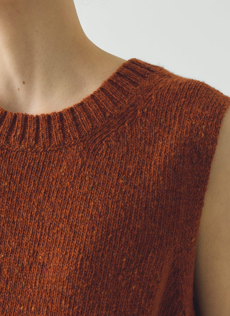 Donegal Merino Tank | Rust