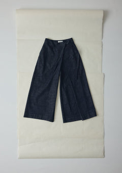 G/FORE WRAP STYLE PLEATS CULOTTES Sサイズ Pleated Wrap Denim Culottes | Indigo | TOAST