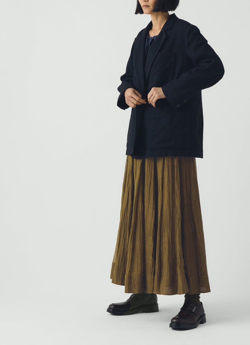 Cotton Silk Organza Skirt | Rich Olive