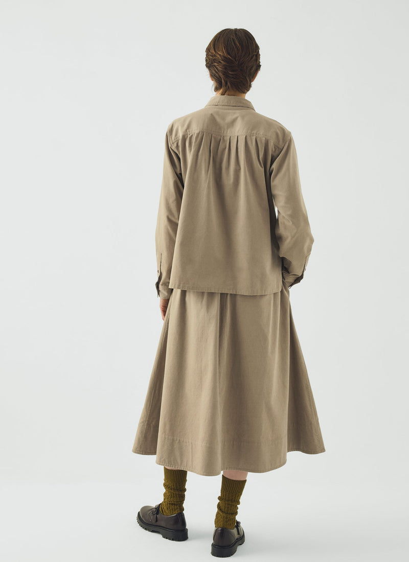 A Line Cotton Needlecord Skirt | Dune