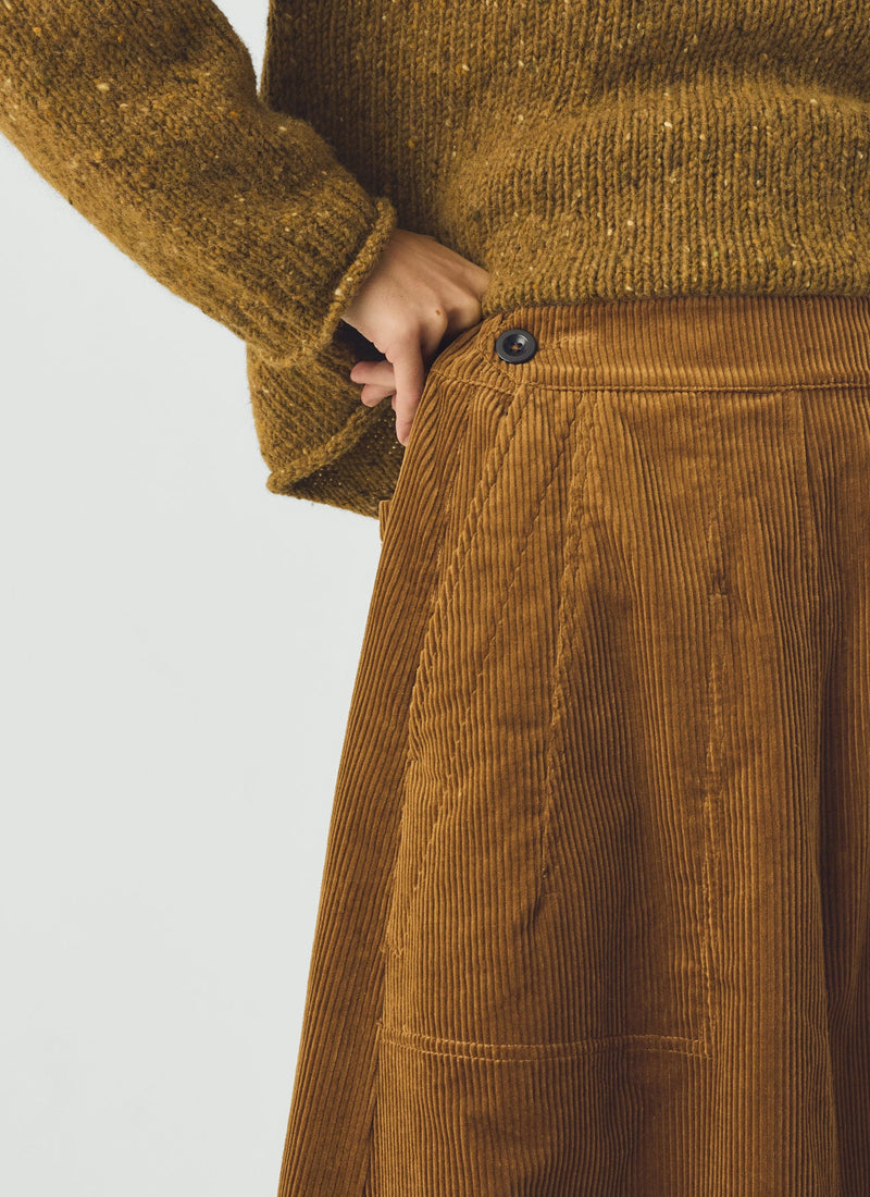 Cord A Line Skirt | Golden Amber