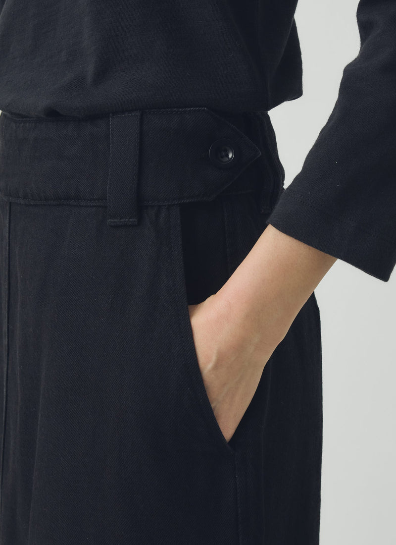 Washed Black Denim Skirt | Carbon Black
