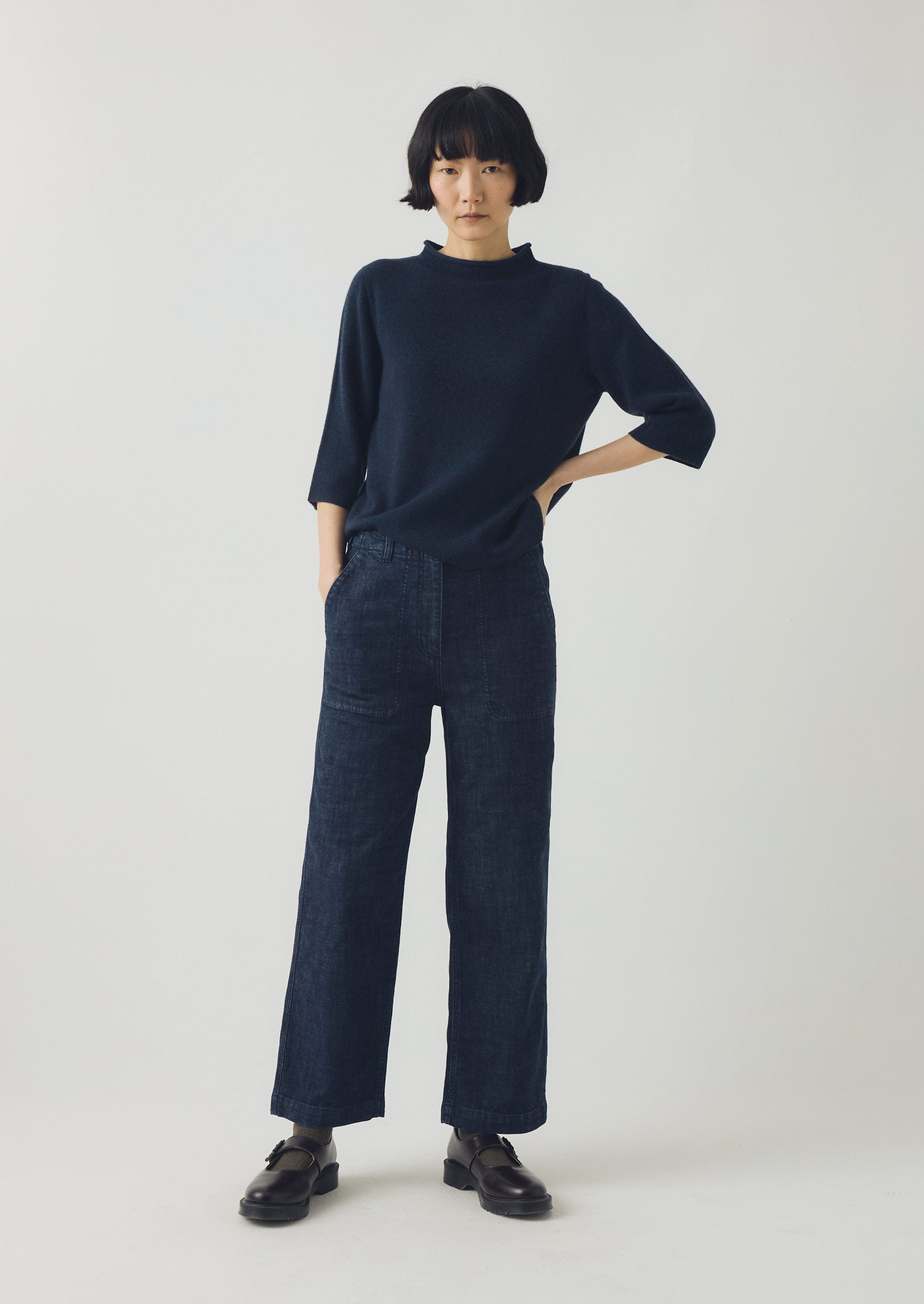 Ashley Cropped Jeans | Indigo | TOAST