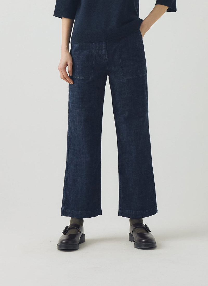 Ashley Organic Cropped Jeans | Indigo