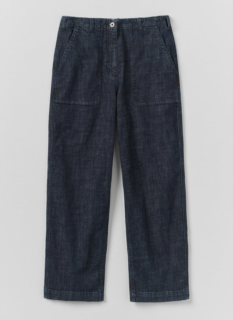 Ashley Organic Cropped Jeans | Indigo