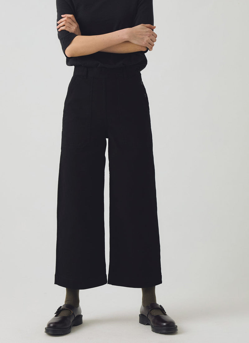 Annie Organic Denim Side Button Jeans | Black