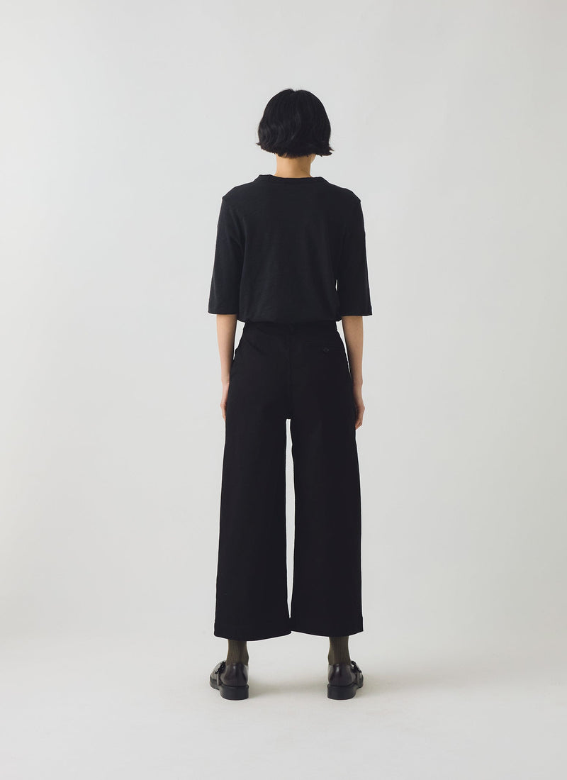 Annie Organic Denim Side Button Jeans | Black