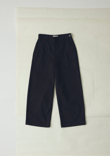 Annie Organic Denim Side Button Jeans | Black | TOAST