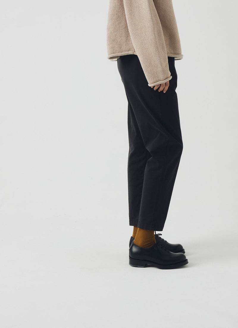 Gabi Cotton Pull On Pants | Soft Black