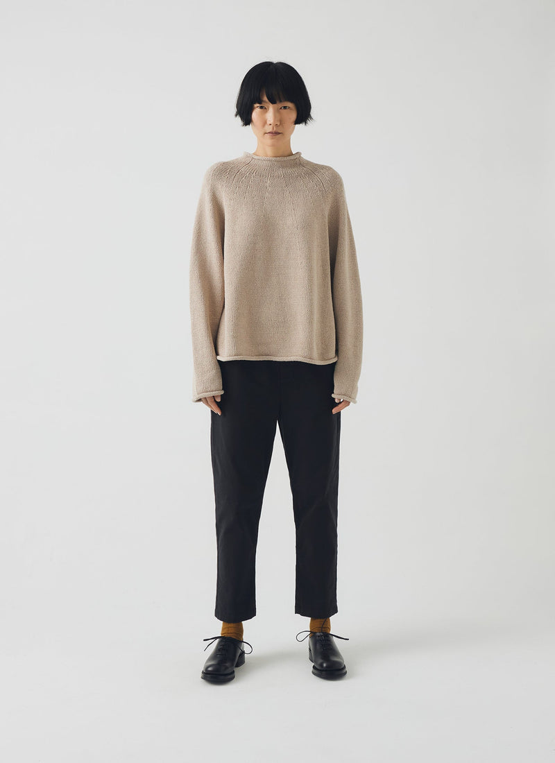 Gabi Cotton Pull On Pants | Soft Black