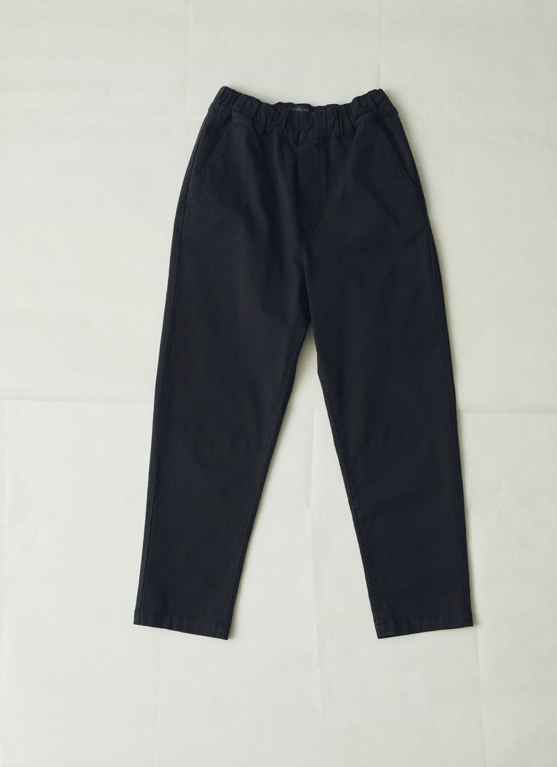 Gabi Cotton Twill  Pull On Trousers | Soft Black