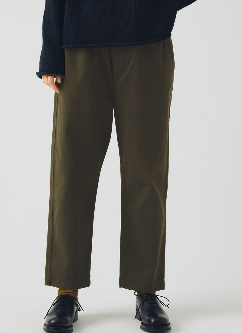 Gabi Cotton Pull On Pants | Loden
