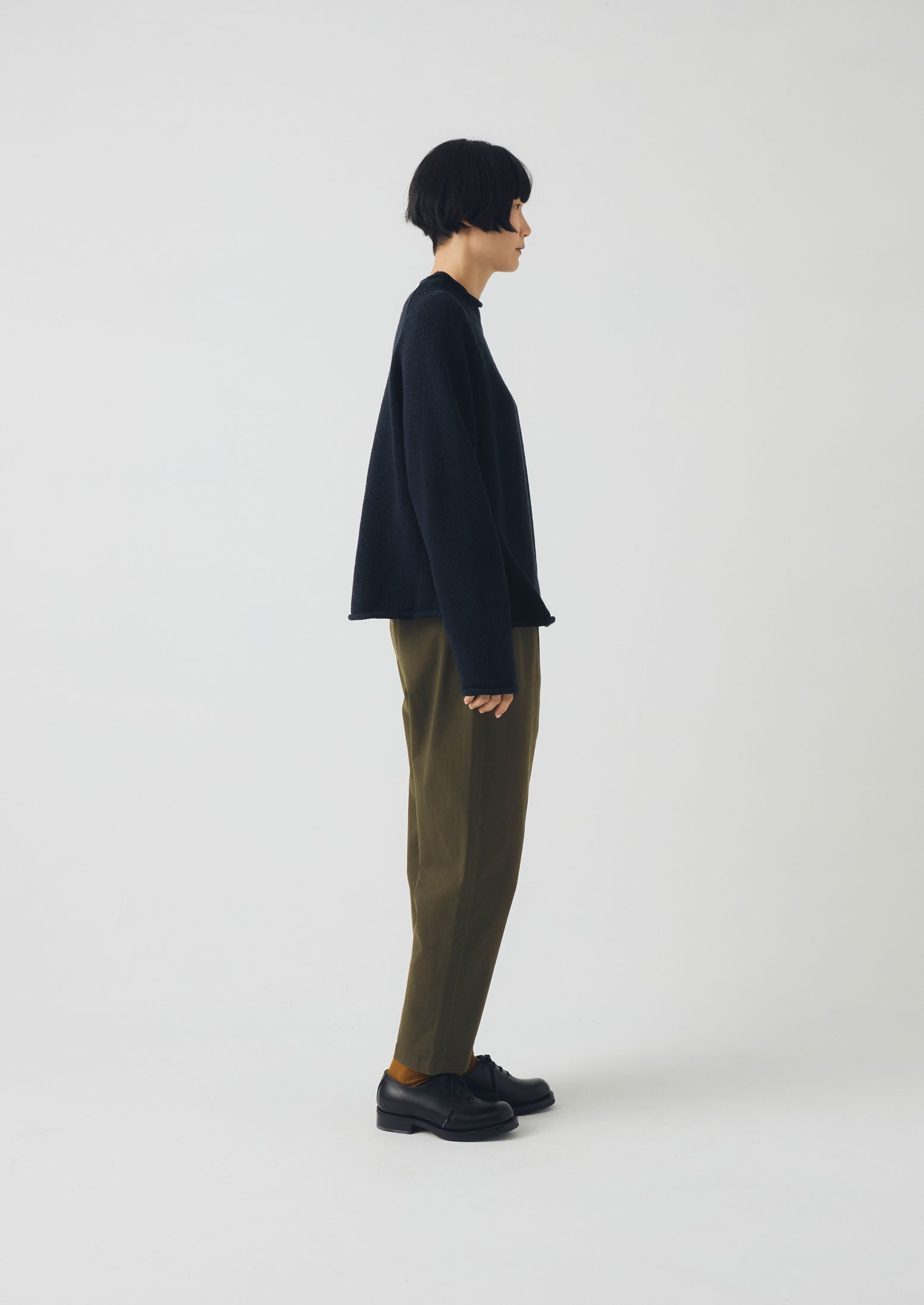 Gabi Cotton Pull On Pants | Loden | TOAST