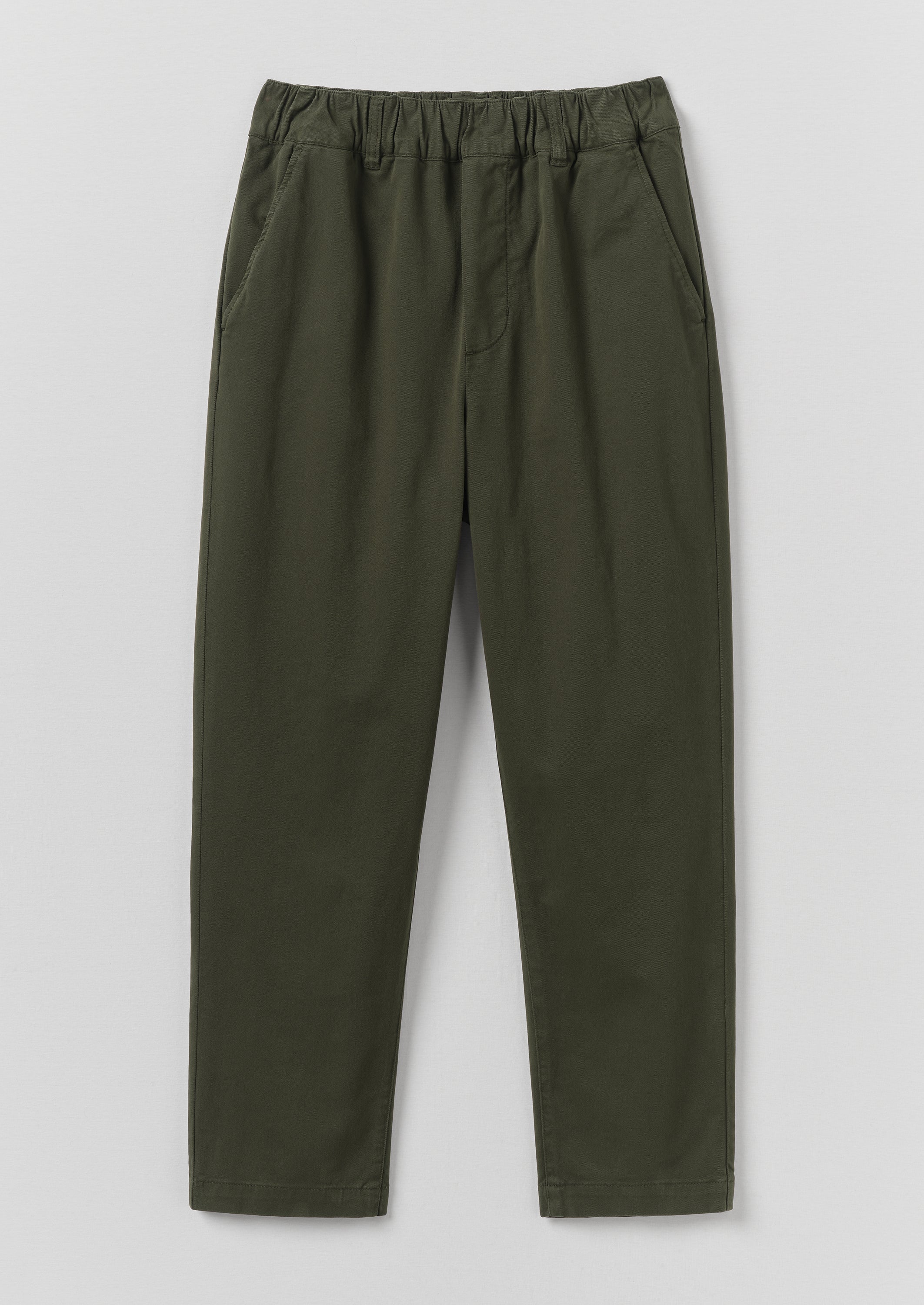 Gabi Cotton Pull On Pants | Loden | TOAST