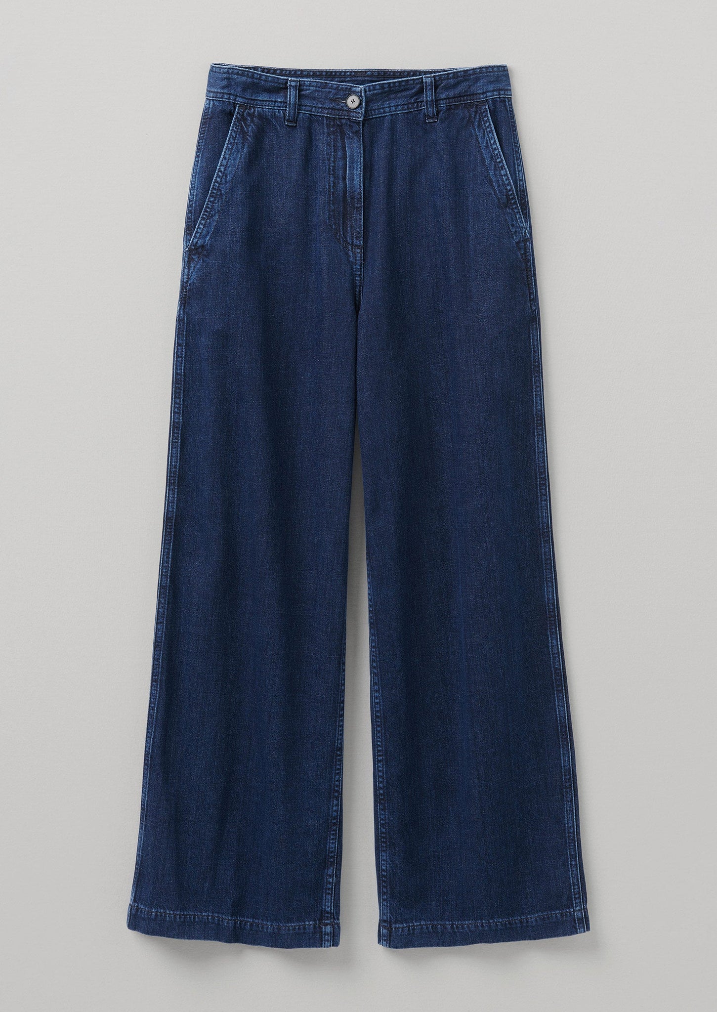 Seren Flat Front Indigo Denim Pants | Indigo