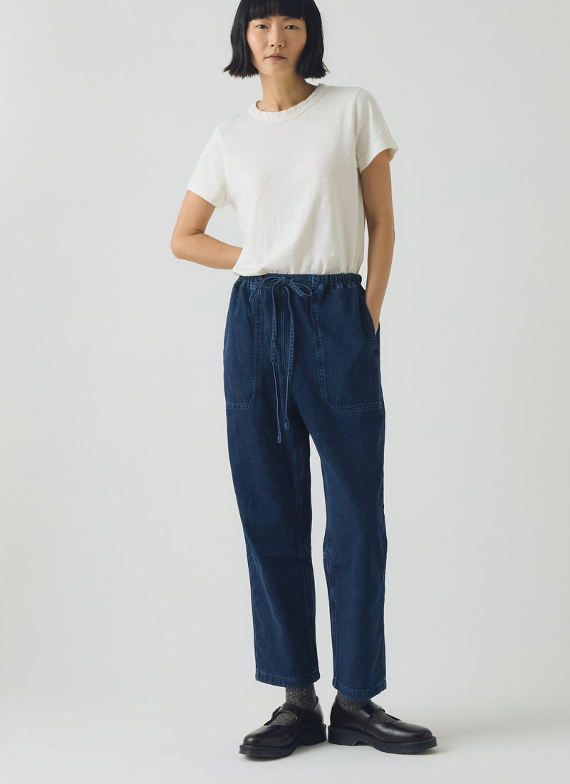 Suki Panelled Denim Pants | Indigo