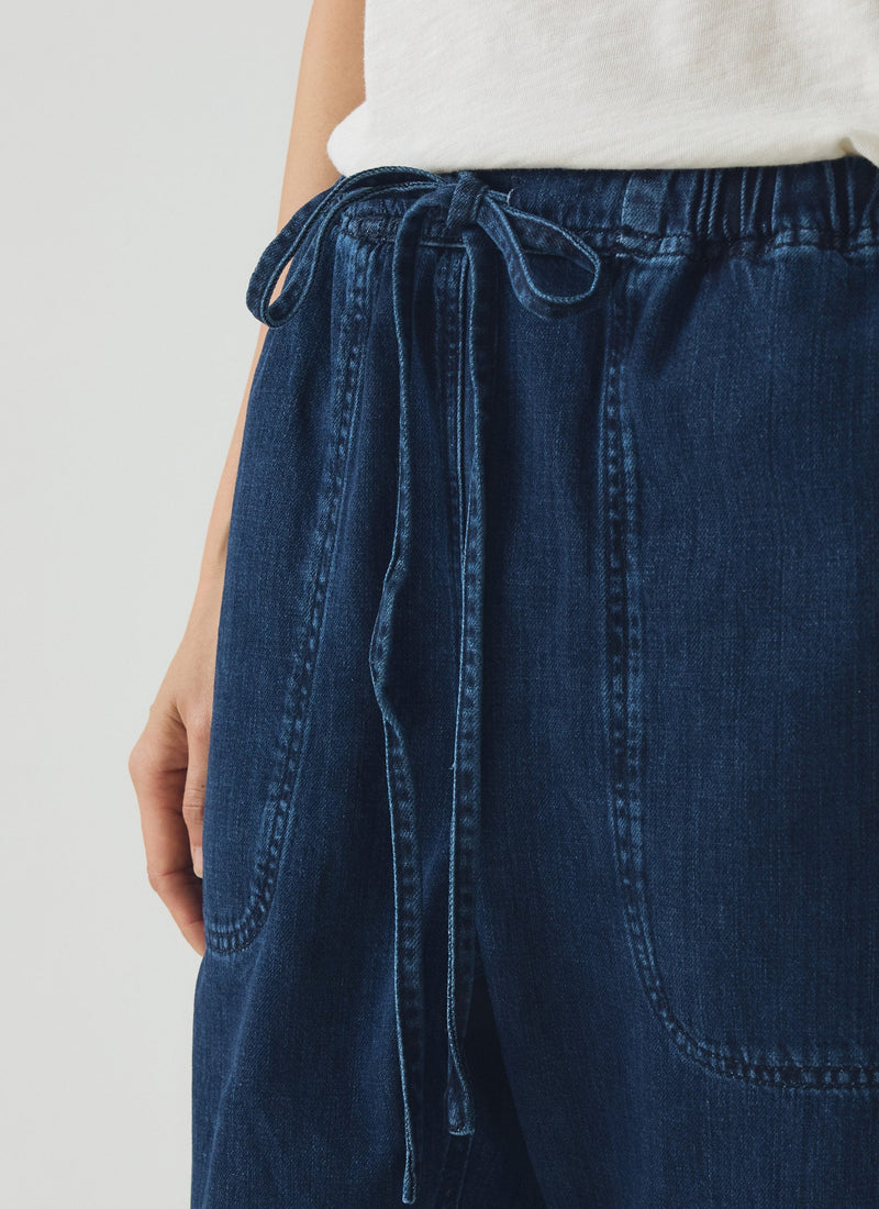 Suki Panelled Denim Pants | Indigo