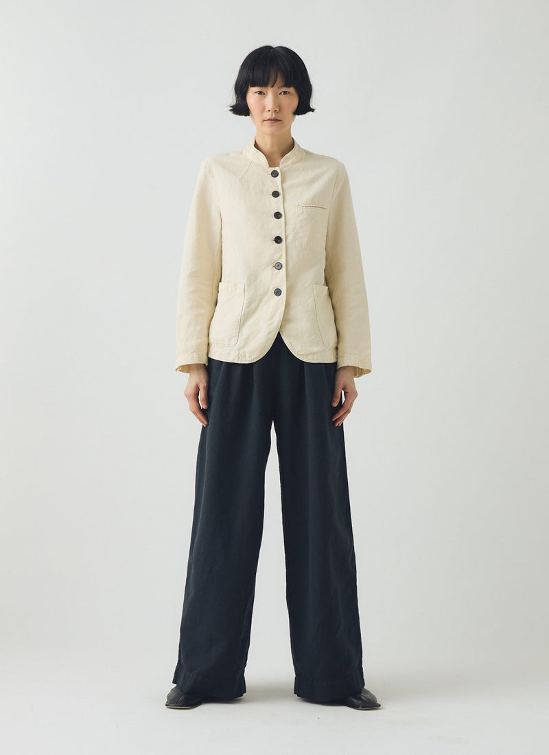 Corinne Cotton Linen Wide Leg Pants | Slate Navy