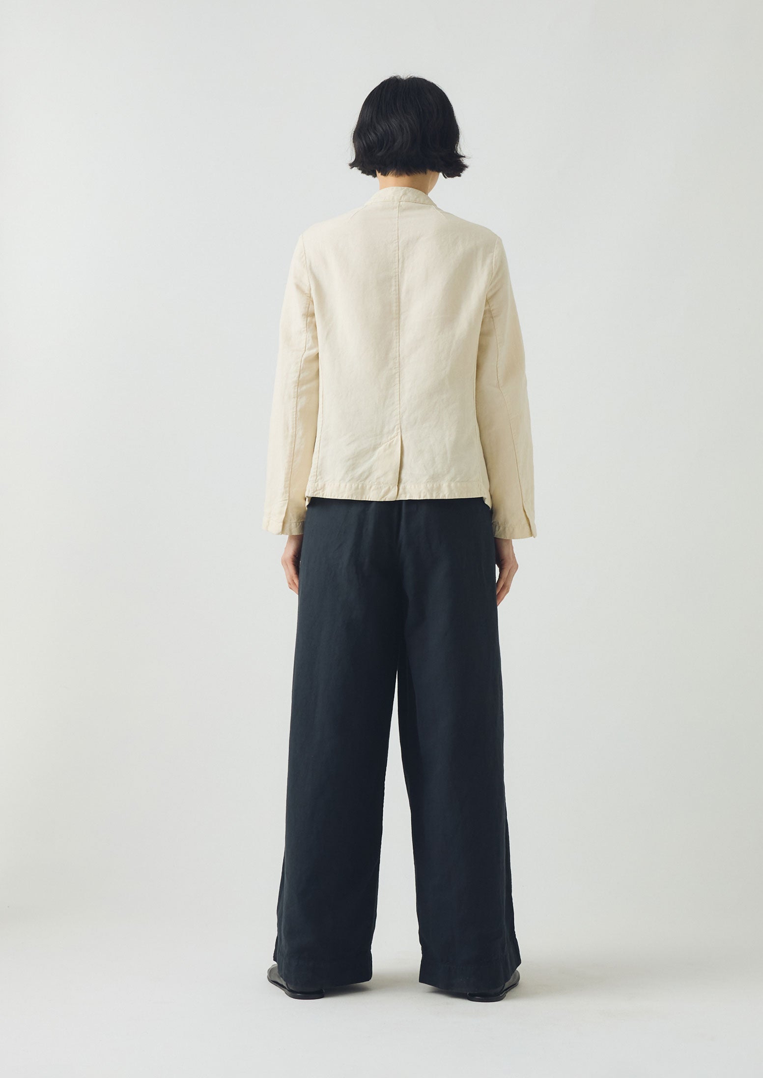 Corinne Cotton Linen Wide Leg Pants | Slate Navy | TOAST