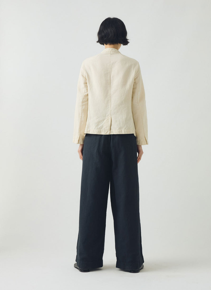 Corinne Cotton Linen Wide Leg Pants | Slate Navy